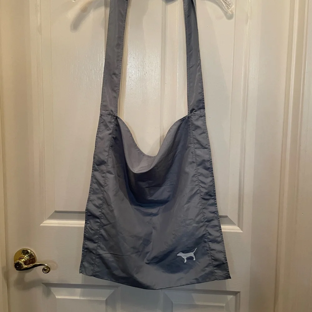 Love pink, Gray and white nylon bag     size 17 1/2” x 17” - Picture 7 of 7
